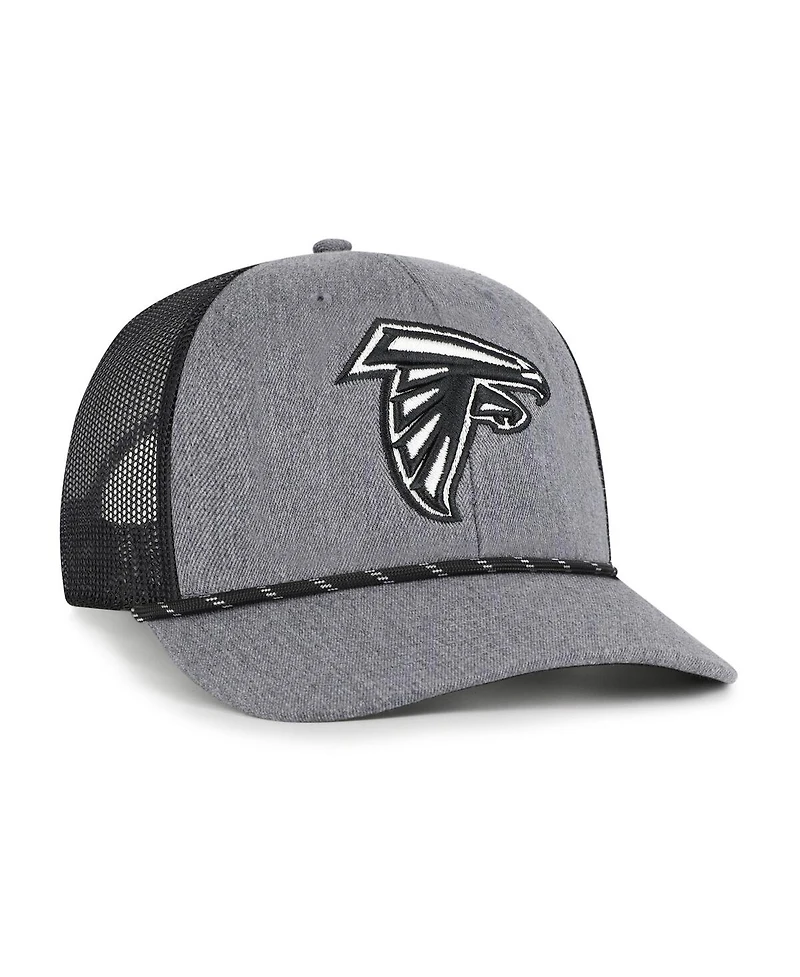 '47 Brand Men's Heather Charcoal Atlanta Falcons Carbon Rope Trucker Adjustable Hat