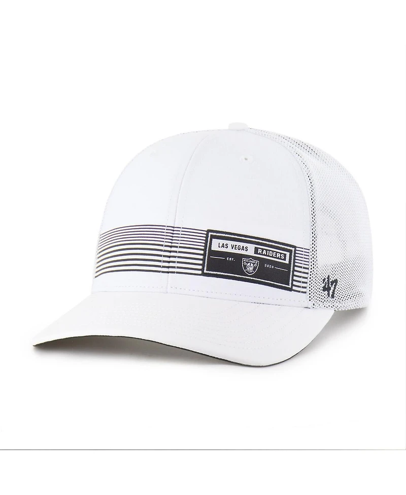 '47 Brand Men's White Las Vegas Raiders Rangefinder Trucker Adjustable Hat
