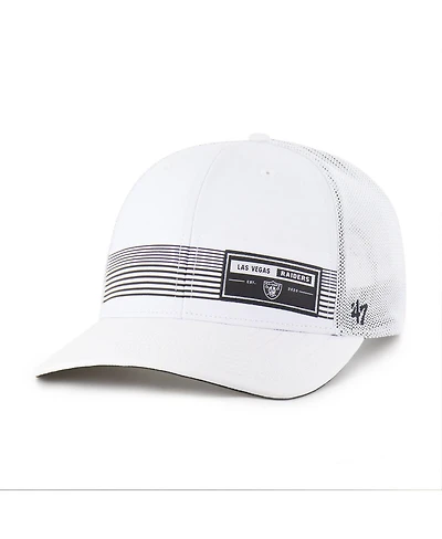 '47 Brand Men's White Las Vegas Raiders Rangefinder Trucker Adjustable Hat