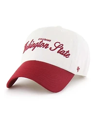 '47 Brand Men's White Washington State Cougars Contemporary Basics Foundation Clean Up Adjustable Hat