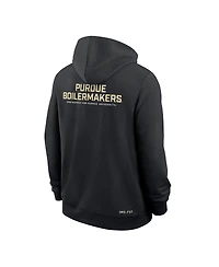 Nike Men's Black Purdue Boilermakers 2025 Sideline Performance Full-Zip Hoodie