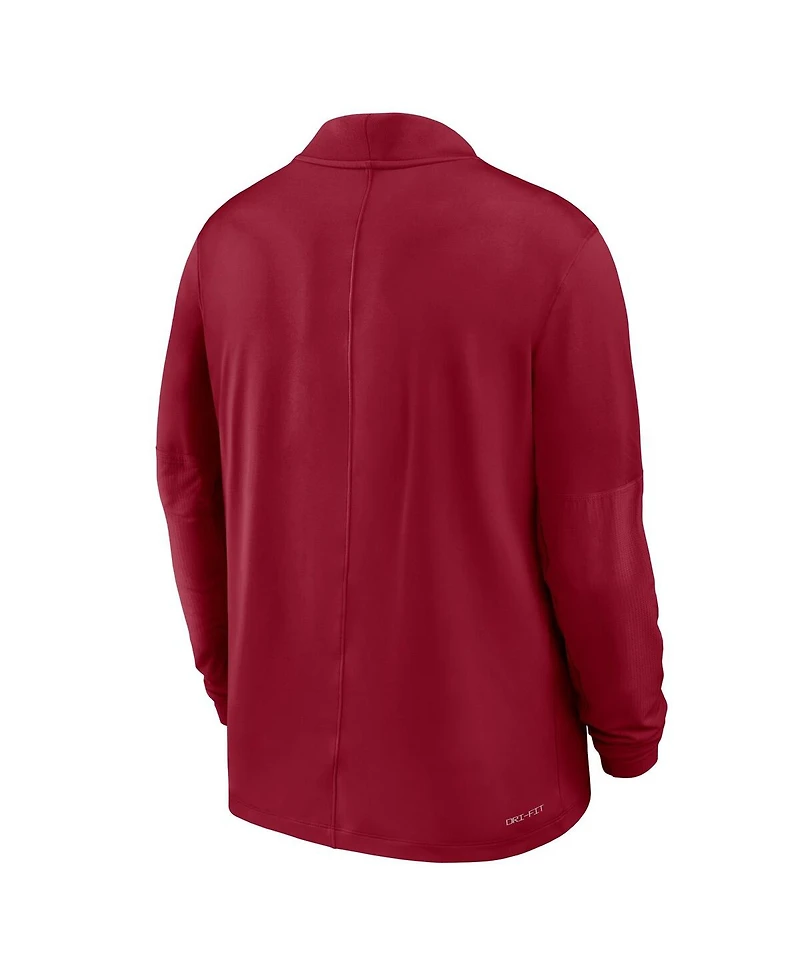 Nike Men's Cardinal Arkansas Razorbacks Dri-fit Half-Zip Pullover Sweatshirt