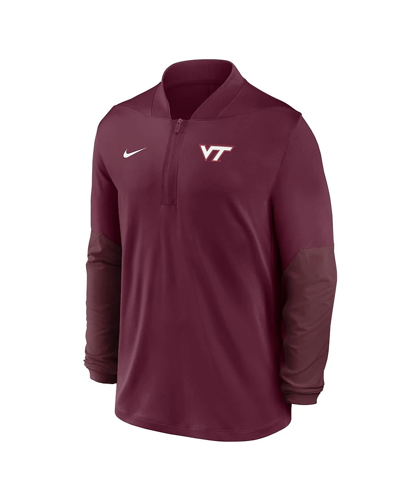 Nike Men's Maroon Virginia Tech Hokies Dri-fit Half-Zip Pullover Sweatshirt