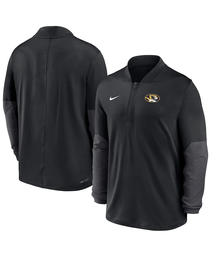 Nike Men's Black Missouri Tigers Dri-fit Half-Zip Pullover Sweatshirt