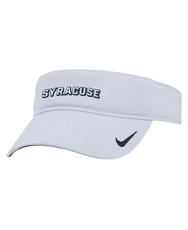 Nike Men's White Syracuse Orange 2025 On-Field Ace Performance Adjustable Visor Hat