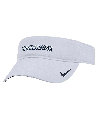 Nike Men's White Syracuse Orange 2025 On-Field Ace Performance Adjustable Visor Hat