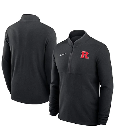 Nike Men's Black Rutgers Scarlet Knights Dri-fit Victory Quarter-Zip Pullover Hoodie