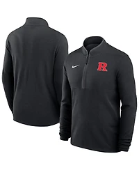 Nike Men's Black Rutgers Scarlet Knights Dri-fit Victory Quarter-Zip Pullover Hoodie
