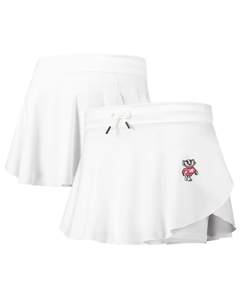 Under Armour Women's White Wisconsin Badgers Gameday Split Soft Skort