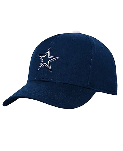 Outerstuff Big Boys and Girls Navy Dallas Cowboys Team Pre-Curved Adjustable Hat