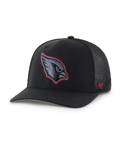 '47 Brand Men's Black Arizona Cardinals Blackball Trophy Flex Hat