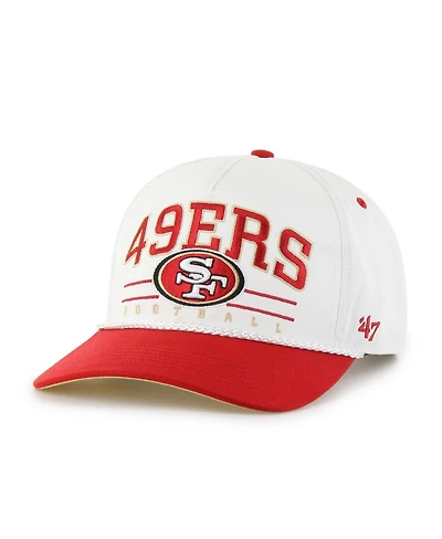 '47 Brand Men's White/Scarlet San Francisco 49ers Roscoe Two-Toned Hitch Adjustable Hat
