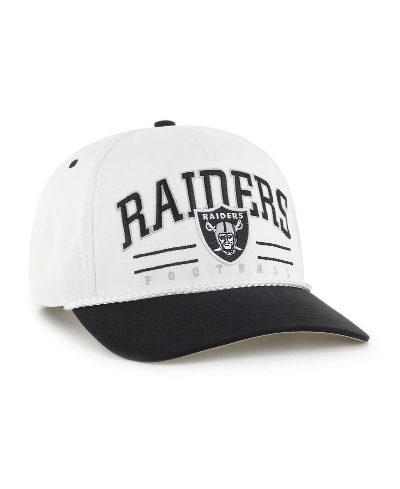 '47 Brand Men's White/Black Las Vegas Raiders Roscoe Two-Toned Hitch Adjustable Hat