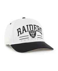 '47 Brand Men's White/Black Las Vegas Raiders Roscoe Two-Toned Hitch Adjustable Hat