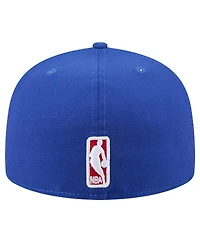 New Era Men's Royal Philadelphia 76ers Throwback Pennant 59FIFTY Fitted Hat