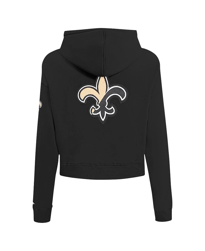 Pro Standard Women's Black New Orleans Saints Split Logo Full-Zip Hoodie