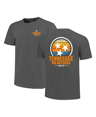 Image One Men's Charcoal Tennessee Volunteers Big Tall State Flag Landscape Hyper Local Core T-Shirt