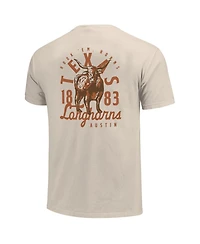 Image One Men's Cream Texas Longhorns Big Tall Mascot Overlay Essential Pocket T-Shirt