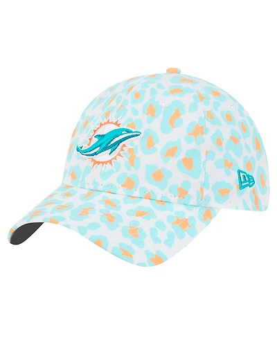 New Era Preschool White Miami Dolphins Active Leopard 9TWENTY Adjustable Hat