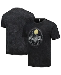 Mad Engine Men's and Women's Black Harry Potter Hogwarts Line Art Graphic T-Shirt
