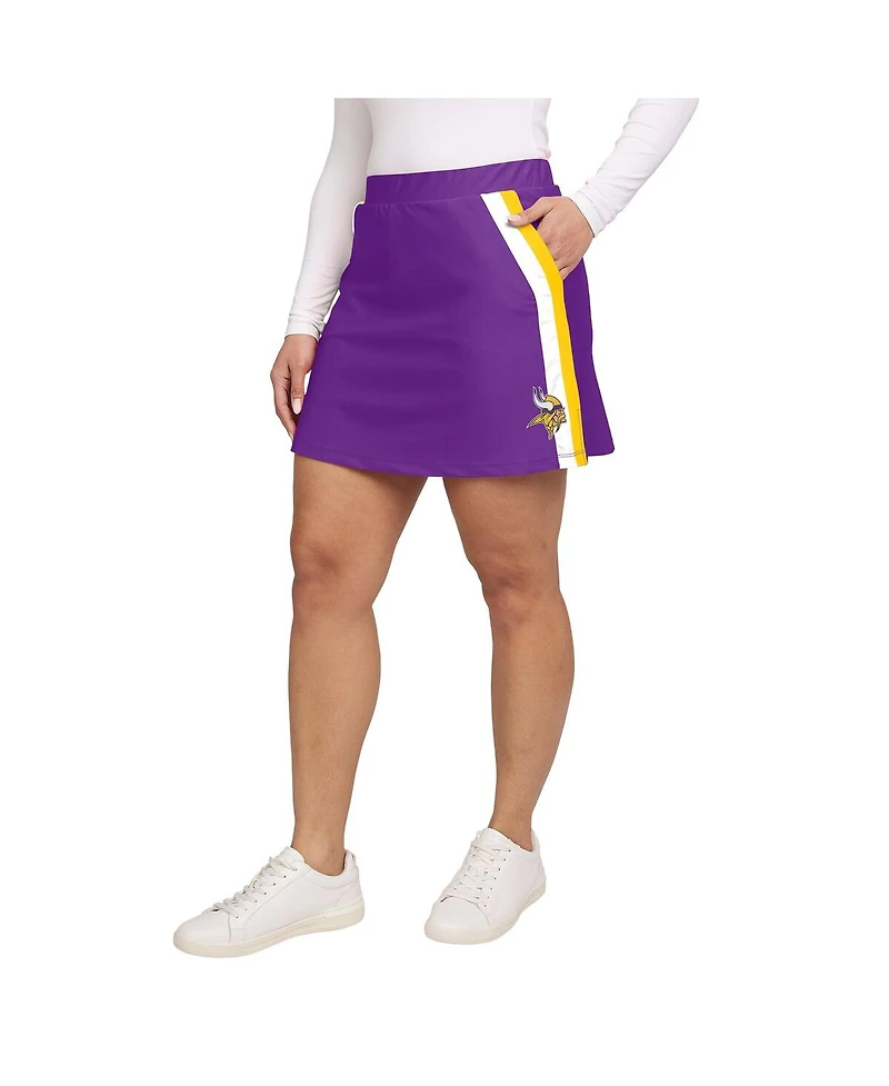 Wear by Erin Andrews Women's Purple Minnesota Vikings Stripe Skort