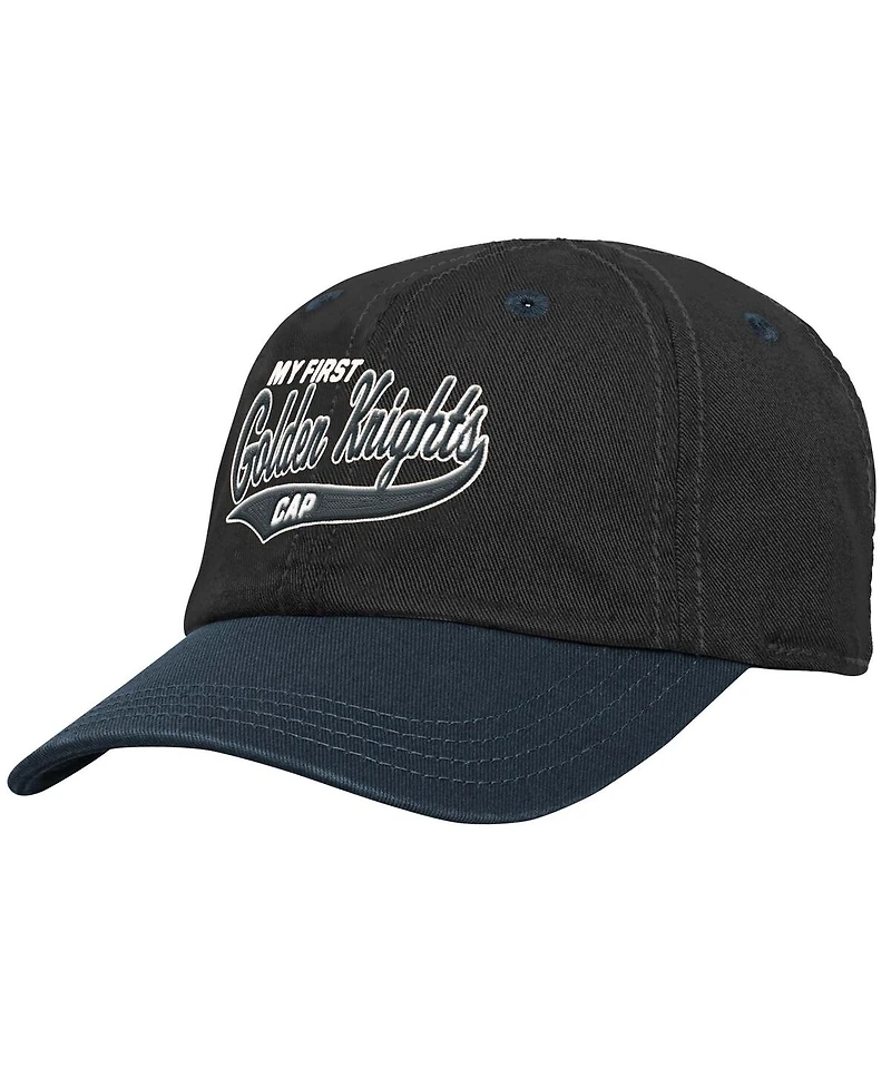 Outerstuff Baby Boys and Girls Black Vegas Golden Knights My First Tail Sweep Slouch Flex Hat