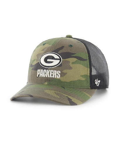 '47 Brand Men's Camo Green Bay Packers Trucker Adjustable Hat
