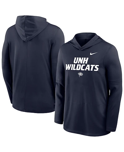 Nike Men's Navy New Hampshire Wildcats Sideline Dri-fit Lightweight Sweatshirt