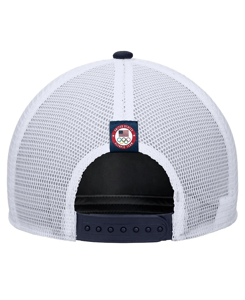 Nike Big Boys and Girls Navy Team Usa Rise Pinch Panel Trucker Adjustable Hat