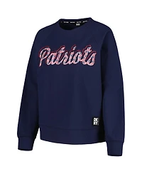 Dkny Women's Navy New England Patriots Regina Pullover Sweatshirt