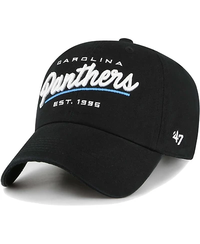 '47 Brand Women's Black Carolina Panthers Sidney Clean Up Adjustable Hat