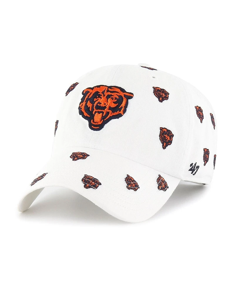 '47 Brand Men's and Women's White Chicago Bears Confetti Clean Up Adjustable Hat