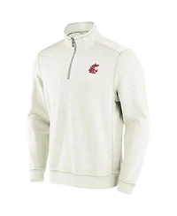 Tommy Bahama Men's Cream Washington State Cougars Tobago Bay Half-Zip Tri-Blend Sweatshirt