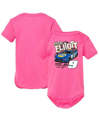 Hendrick Motorsports Team Collection Girls Baby Boys and Pink Chase Elliott Car Bodysuit