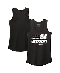 Hendrick Motorsports Team Collection Women's Black William Byron Name Number Racerback Tri-Blend Tank Top
