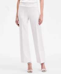 Anne Klein Women's Mid-Rise Wide-Leg Pull-On Pants