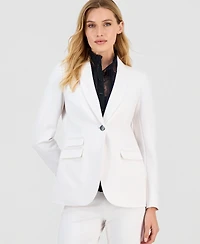 Anne Klein Women's Notched Collar One-Button Blazer, Macy's Exclusive