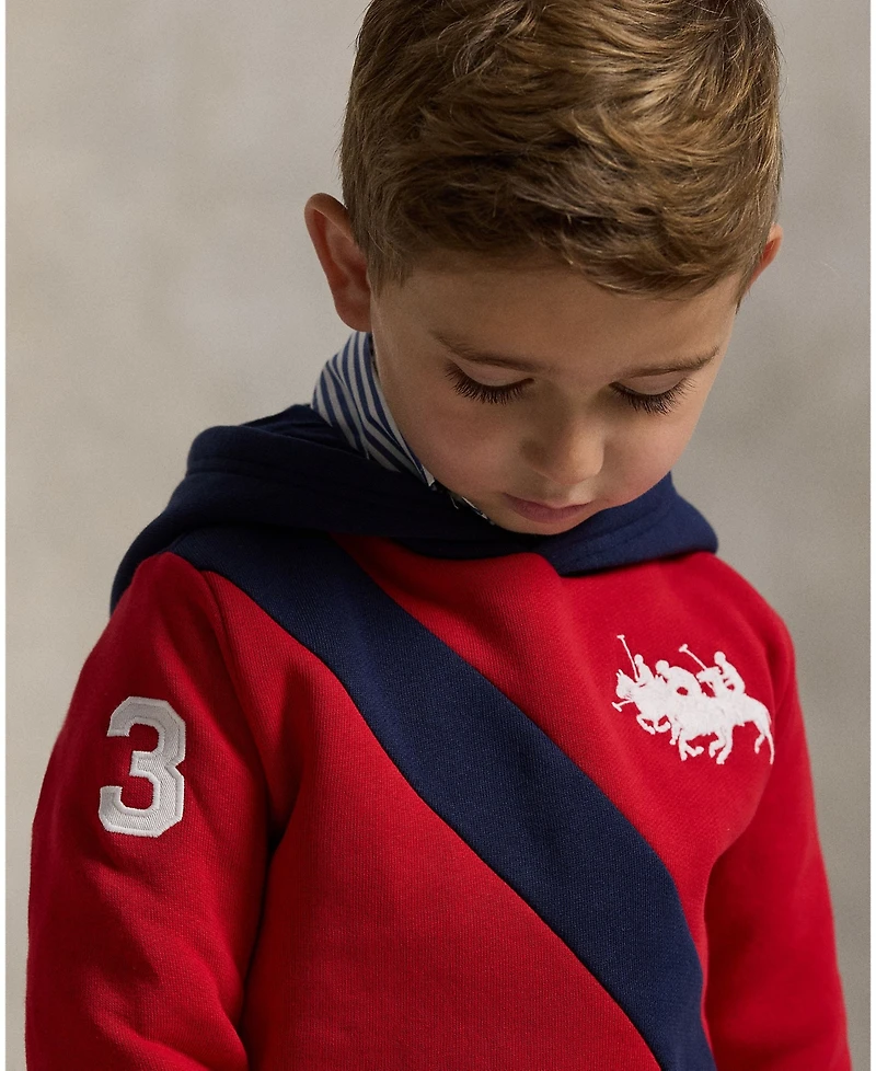Polo Ralph Lauren Toddler and Little Boys Triple-Pony Fleece Hoodie