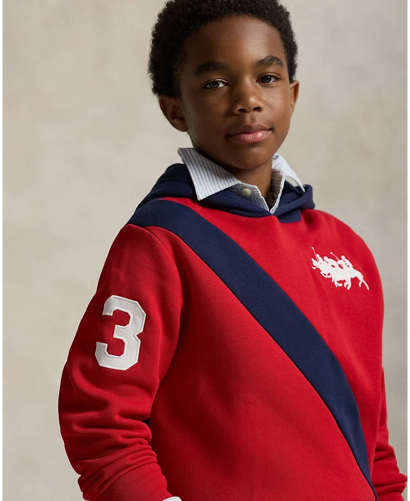 Polo Ralph Lauren Big Boys Triple Pony Fleece Hoodie