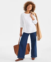 Style & Co Petite Crewneck Sequin Detail Sweatshirt, Macy's Exclusive