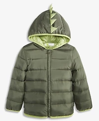 Epic Threads Boys Toddler 2T-4T Dino Puffer Hooded Jacket, Macy's Exclusive