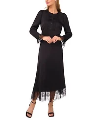 Cece Womens Button Down Blouse Lace Midi Skirt