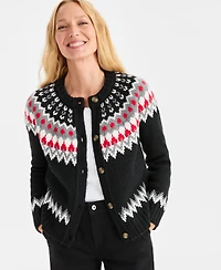 Style & Co Women's Fair Isle Cardigan, Macy's Exclusive