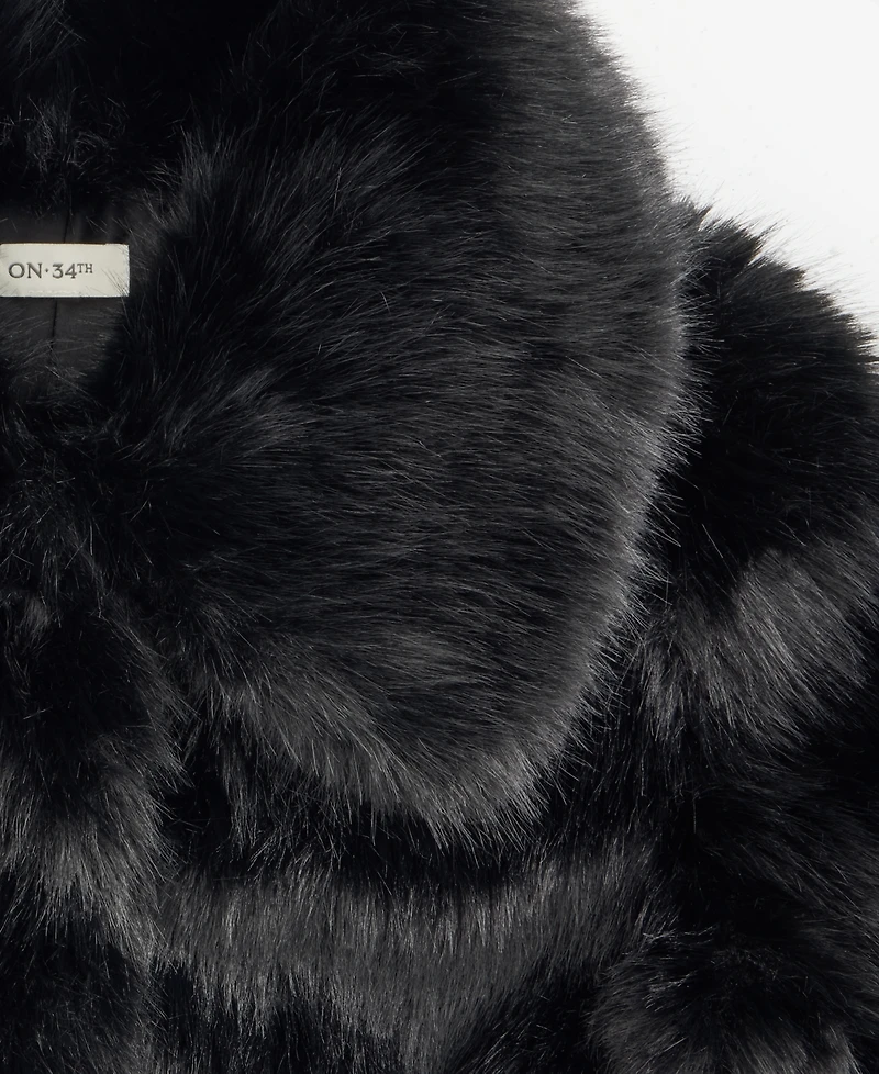 On 34th Women's Collared Faux-Fur Jacket, Macy's Exclusive
