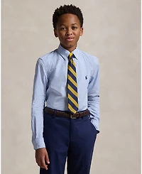 Polo Ralph Lauren Big Boys Striped Cotton Poplin Shirt