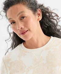 Style & Co Women's Printed Crewneck Sweatshirt, Macy's Exclusive