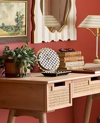 MacKenzie-Childs Courtly Check Scalloped Desk Clock