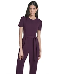 Calvin Klein Petite Short Sleeves Jumpsuit