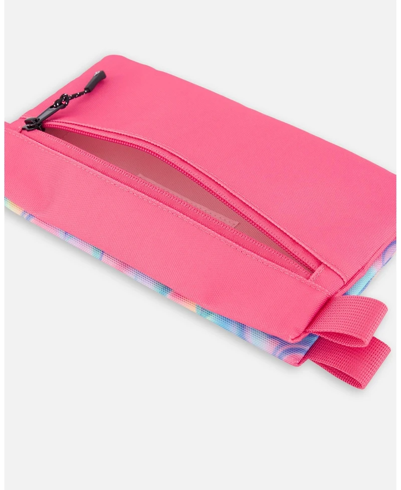 Deux par Deux Girl Double Pencil Case Rainbow Heart Print - Toddler|Child