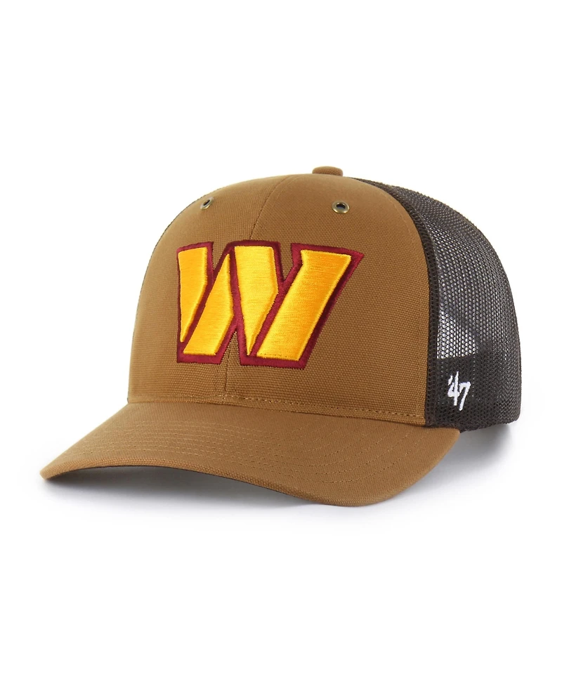 '47 Brand x Carhartt Men's Brown Washington Commanders Trucker Adjustable Hat
